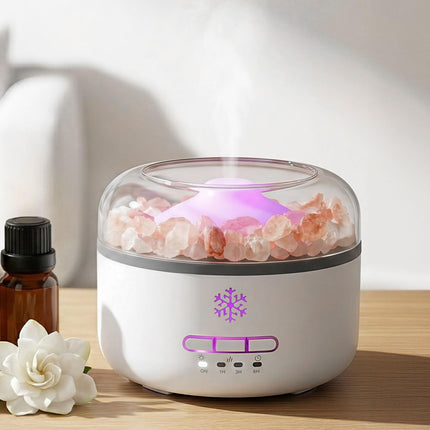 Devanti 150ml Salt Lamp Aroma Diffuser Ultrasonic Humidifier Purifier 7 LED Colors.