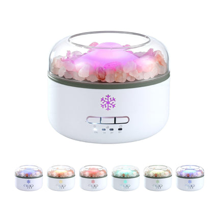 Devanti 150ml Salt Lamp Aroma Diffuser Ultrasonic Humidifier Purifier 7 LED Colors.
