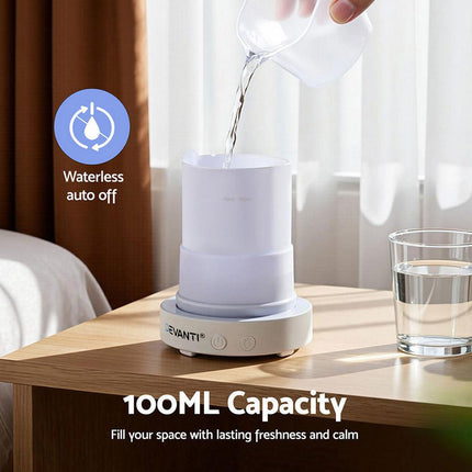 Devanti Ultrasonic Aroma Diffuser Aromatherapy 100ml LED Lights Iron Humidifier Forest.