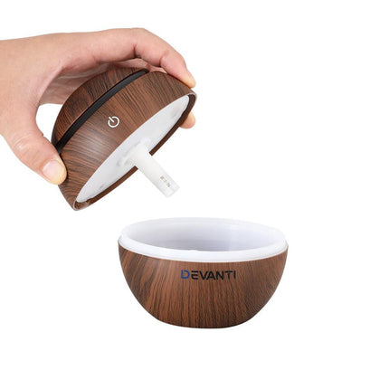 Devanti Aroma Diffuser Aromatherapy Dark Wood 130ml.