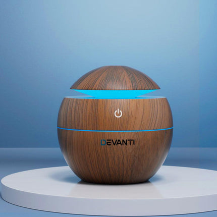 Devanti Aroma Diffuser Aromatherapy Dark Wood 130ml.