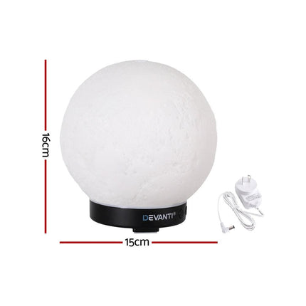 Devanti Ultrasonic Aroma Diffuser Aromatherapy Moon Lamp 100ml.