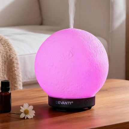 Devanti Ultrasonic Aroma Diffuser Aromatherapy Moon Lamp 100ml.