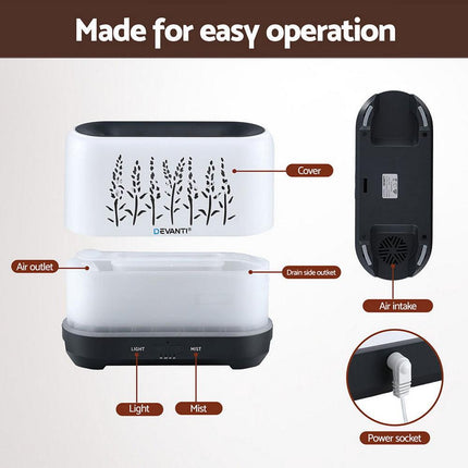 Devanti Aroma Diffuser Aromatherapy Flame 200ml.