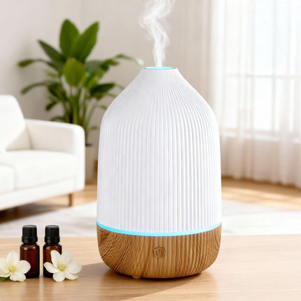 Devanti Ultrasonic Aroma Diffuser Aromatherapy 100ml LED Lights Iron Humidifier Forest.