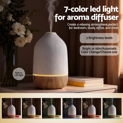Devanti Ultrasonic Aroma Diffuser Aromatherapy 100ml LED Lights Iron Humidifier Forest.