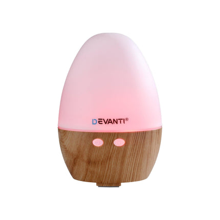 Devanti Ultrasonic Aroma Diffuser Aromatherapy 130ml LED Lights Iron Humidifier Forest.