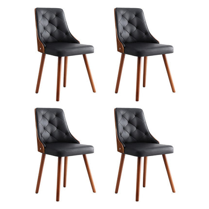 1 Set of 4 Artiss Dining Chairs Black PU.