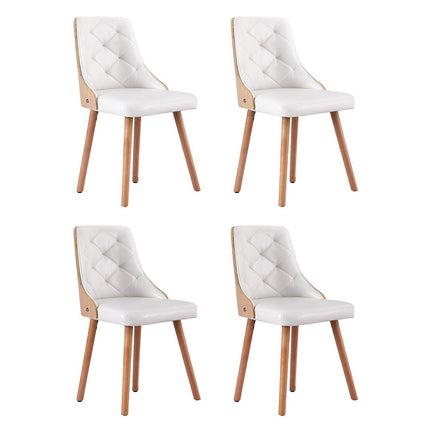 1 Set of 4 Artiss Dining Chairs White PU.