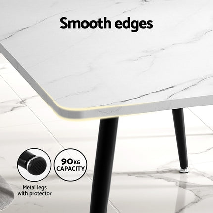 1.5M Artiss Dining Table Marble Effect.