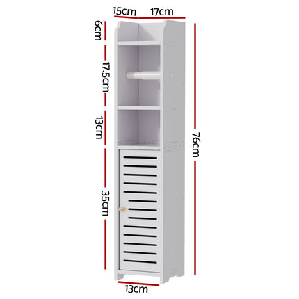 Artiss Bathroom Cabinet Toilet Roll Holder Tissue Organizer 3 Tier Floor Cabinet.