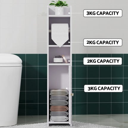 Artiss Bathroom Cabinet Toilet Roll Holder Tissue Organizer 3 Tier Floor Cabinet.