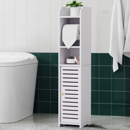Artiss Bathroom Cabinet Toilet Roll Holder Tissue Organizer 3 Tier Floor Cabinet.