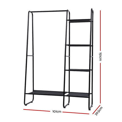 Artiss Wardrobe Clothes Rack Airer Coat Stand Closet 150cm.