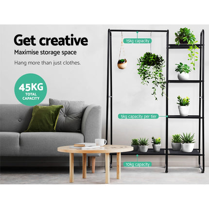 Artiss Wardrobe Clothes Rack Airer Coat Stand Closet 150cm.
