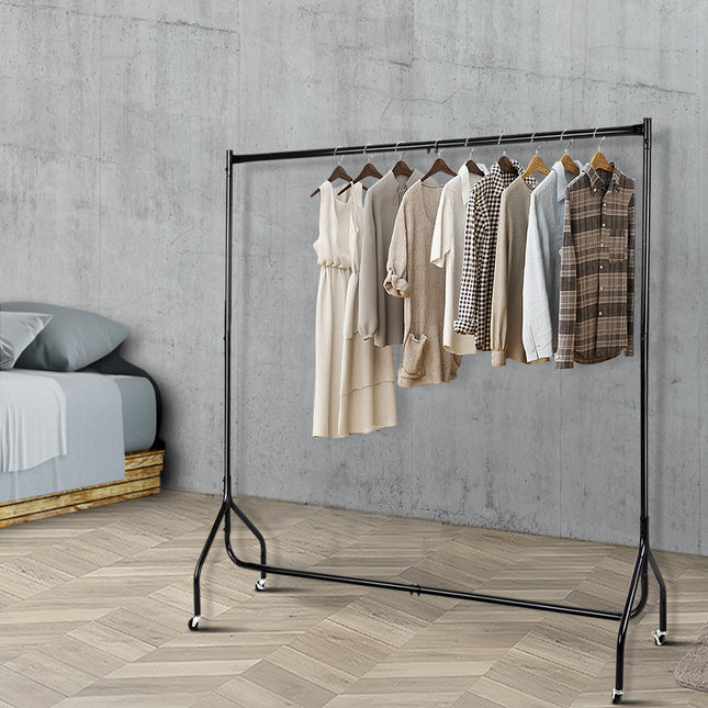 Artiss Clothes Rack Airer Coat Stand 6FT Rail Wheels.