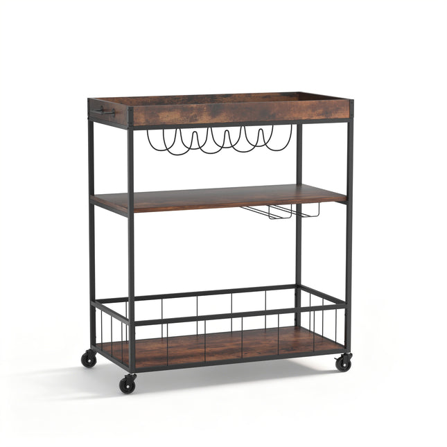 Artiss Kitchen Island Rolling Serving Cart.