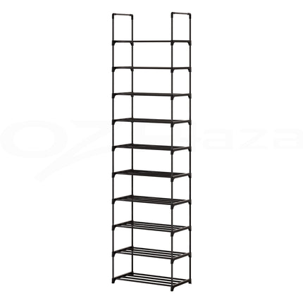 Artiss Shoe Rack DIY Stackable 10-tier Black Dunn.