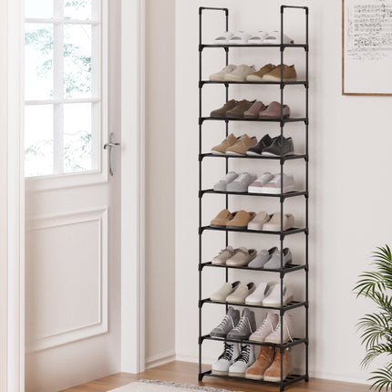 Artiss Shoe Rack DIY Stackable 10-tier Black Dunn.
