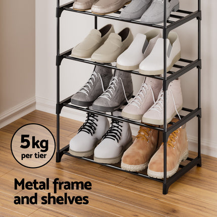 Artiss Shoe Rack DIY Stackable 10-tier Black Dunn.
