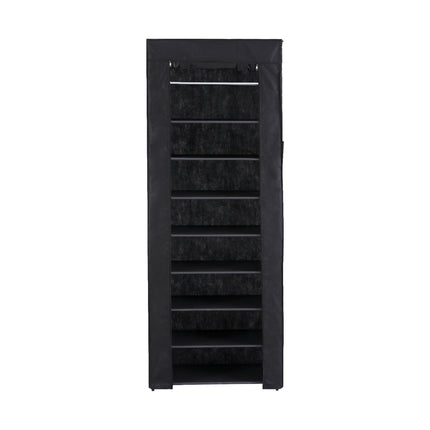 Artiss Shoe Rack Cabinet Removable Cover 10 tier Black.