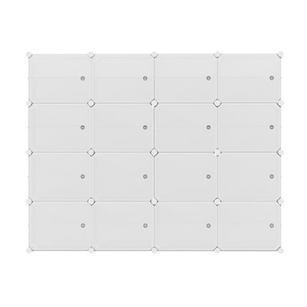 Artiss Shoe Rack DIY 16 Storage Cube Stackable White.