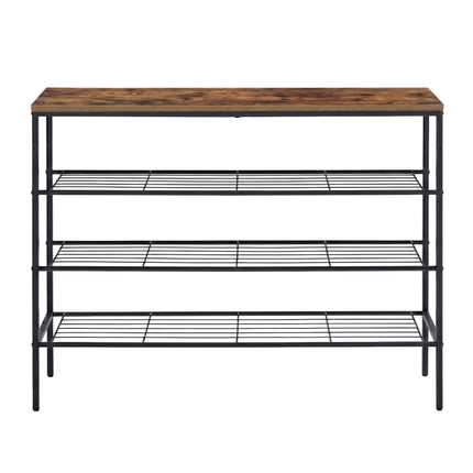 Artiss Shoe Rack 4 tier Storage Organiser Walnut.
