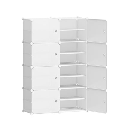 Artiss Shoe Box DIY Set of 8 Storage Cube Stackable White.