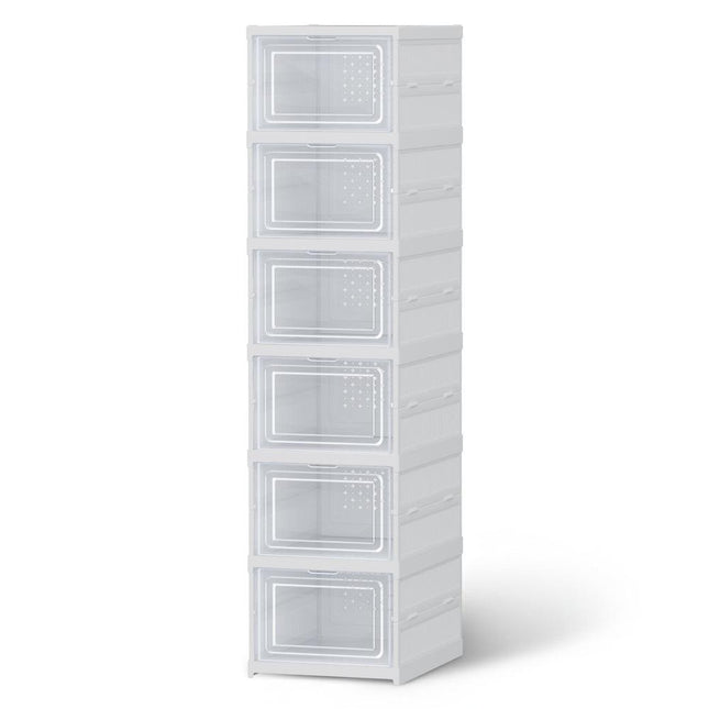 Artiss Foldable Shoe Rack Organizer 6 Tier Storage Shelf Hallway.