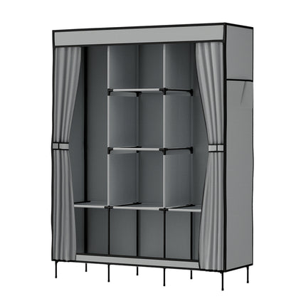Artiss Large Portable Clothes Closet Wardrobe with Shelf Grey.