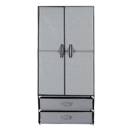 Artiss Large Portable Clothes Closet Wardrobe with Magnetic Door Grey.