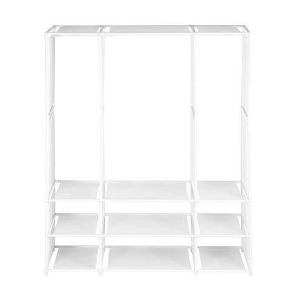 Artiss Large Portable Clothes Closet Wardrobe with Open Shelf White.