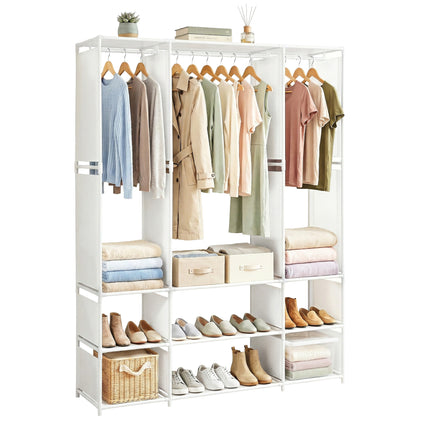 Artiss Large Portable Clothes Closet Wardrobe with Open Shelf White.