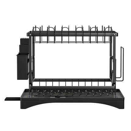 Cefito Dish Rack Expandable Drying Drainer Cutlery Holder Tray Kitchen 2 Tiers.