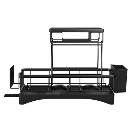 Cefito Dish Rack Expandable Drying Drainer Cutlery Holder Tray Kitchen 2 Tiers.