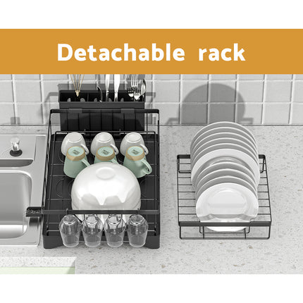 Cefito Dish Rack Expandable Drying Drainer Cutlery Holder Tray Kitchen 2 Tiers.