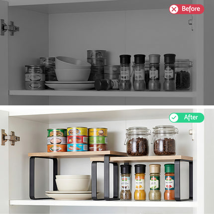 Cefito Kitchen Storage Shelves Rack Cupboard Cabinet Organiser Set of 2.