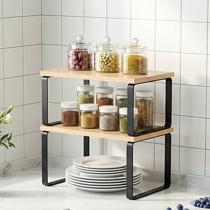 Cefito Kitchen Storage Shelves Rack Cupboard Cabinet Organiser Set of 2.