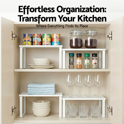 Cefito Kitchen Storage Shelves Rack Cupboard Cabinet Organiser Set of 2.