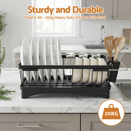 Cefito Dish Drying Rack for Kitchen Storage Organisation Kitchen Sink Organiser Dish Drainer.