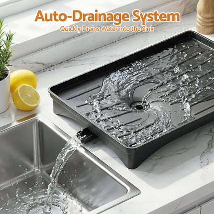Cefito Dish Drying Rack for Kitchen Storage Organisation Kitchen Sink Organiser Dish Drainer.