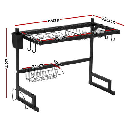 Cefito Dish Drying Rack for Kitchen Storage Organisation Kitchen Sink Organiser Dish Drainer.