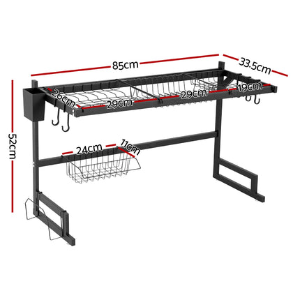 Cefito Dish Drying Rack for Kitchen Storage Organisation Kitchen Sink Organiser Dish Drainer.