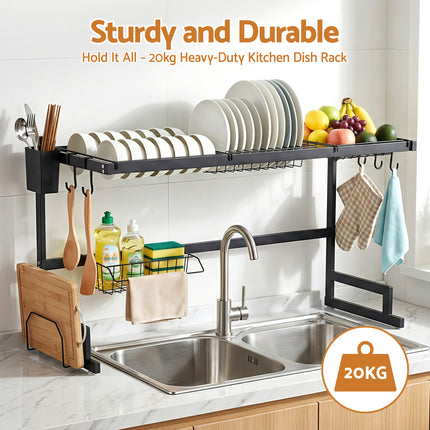 Cefito Dish Drying Rack for Kitchen Storage Organisation Kitchen Sink Organiser Dish Drainer.