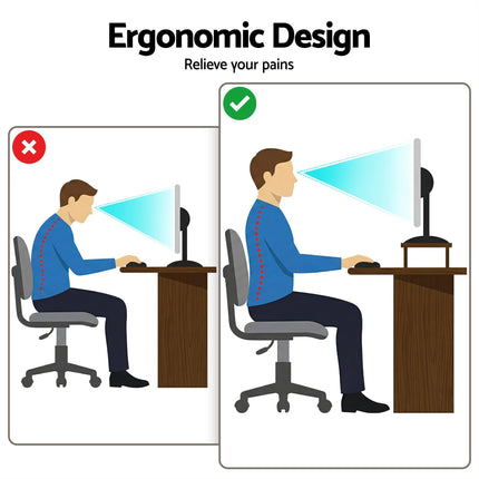 Artiss RGB Monitor Stand with USB Hub Desk Organiser Charging Stand Computer Stand Black.
