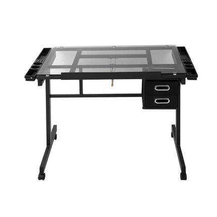 Artiss Drawing Desk Drafting Table Black.