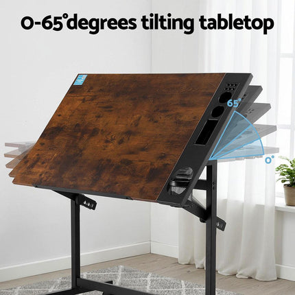 Artiss Drafting Table Drawing Desk Art Desk Multi-Functional Craft Drawing Table.