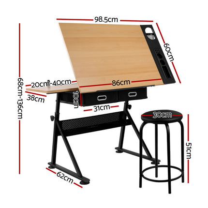 Artiss Drawing Desk Drafting Table.