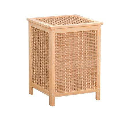 Artiss Laundry Hamper Bathroom Storage Cabinet Wooden Organiser Bag Clothes.