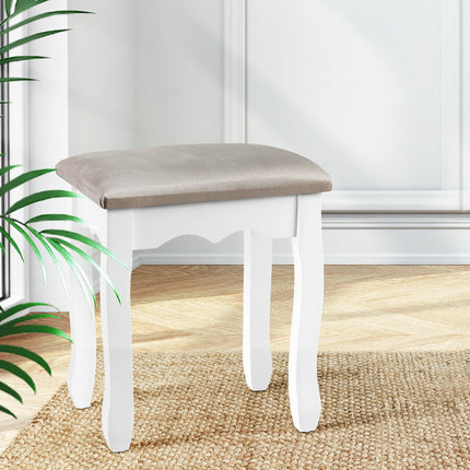 Artiss Dressing Table Stool Velvet Grey.